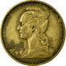 Coin, French Somaliland, 20 Francs, 1952, Paris, EF(40-45), Aluminum-Bronze