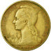 Coin, French Somaliland, 20 Francs, 1965, Paris, VF(30-35), Aluminum-Bronze