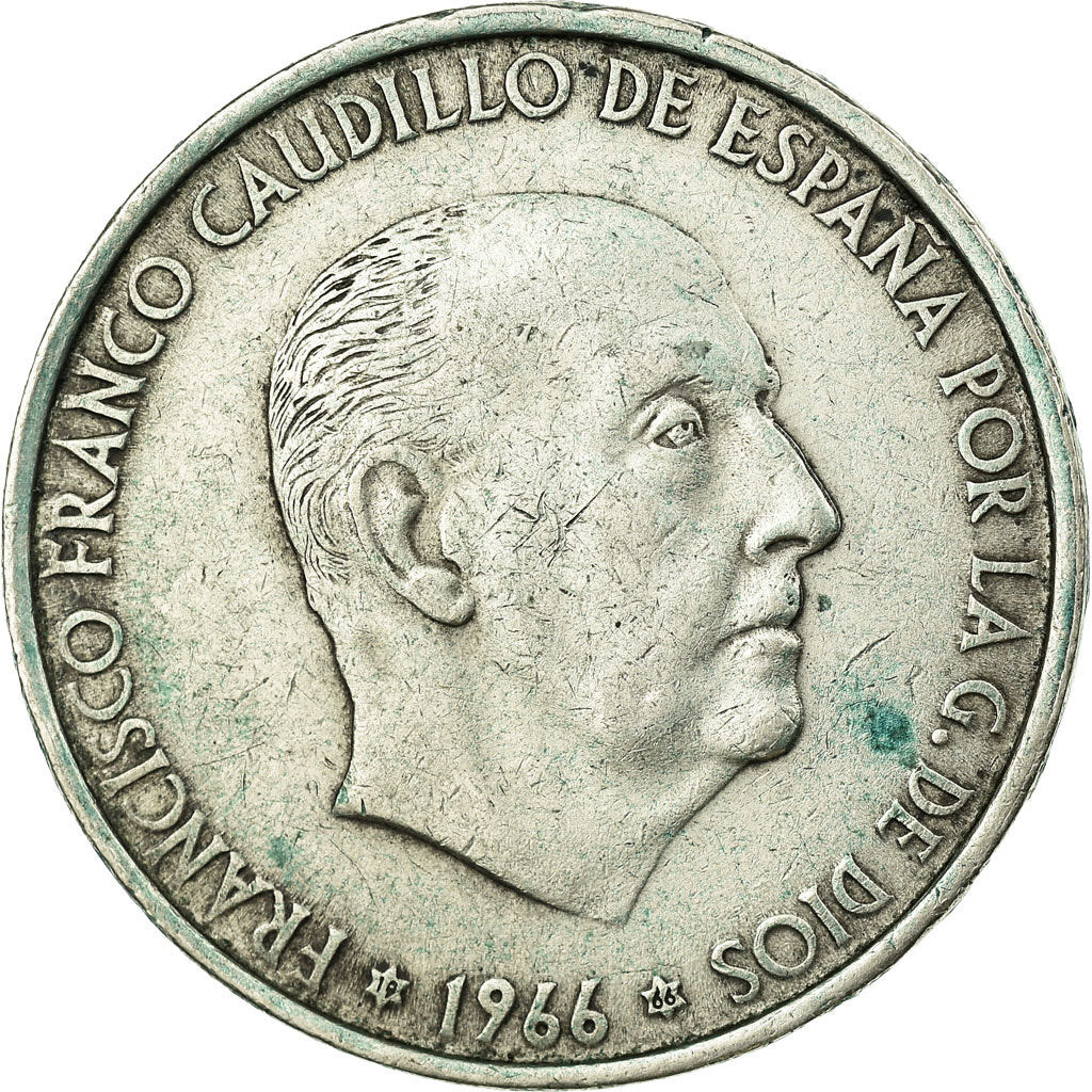 Coin, Spain, Caudillo and regent, 100 Pesetas, 1966, Madrid, EF(40-45), Silver