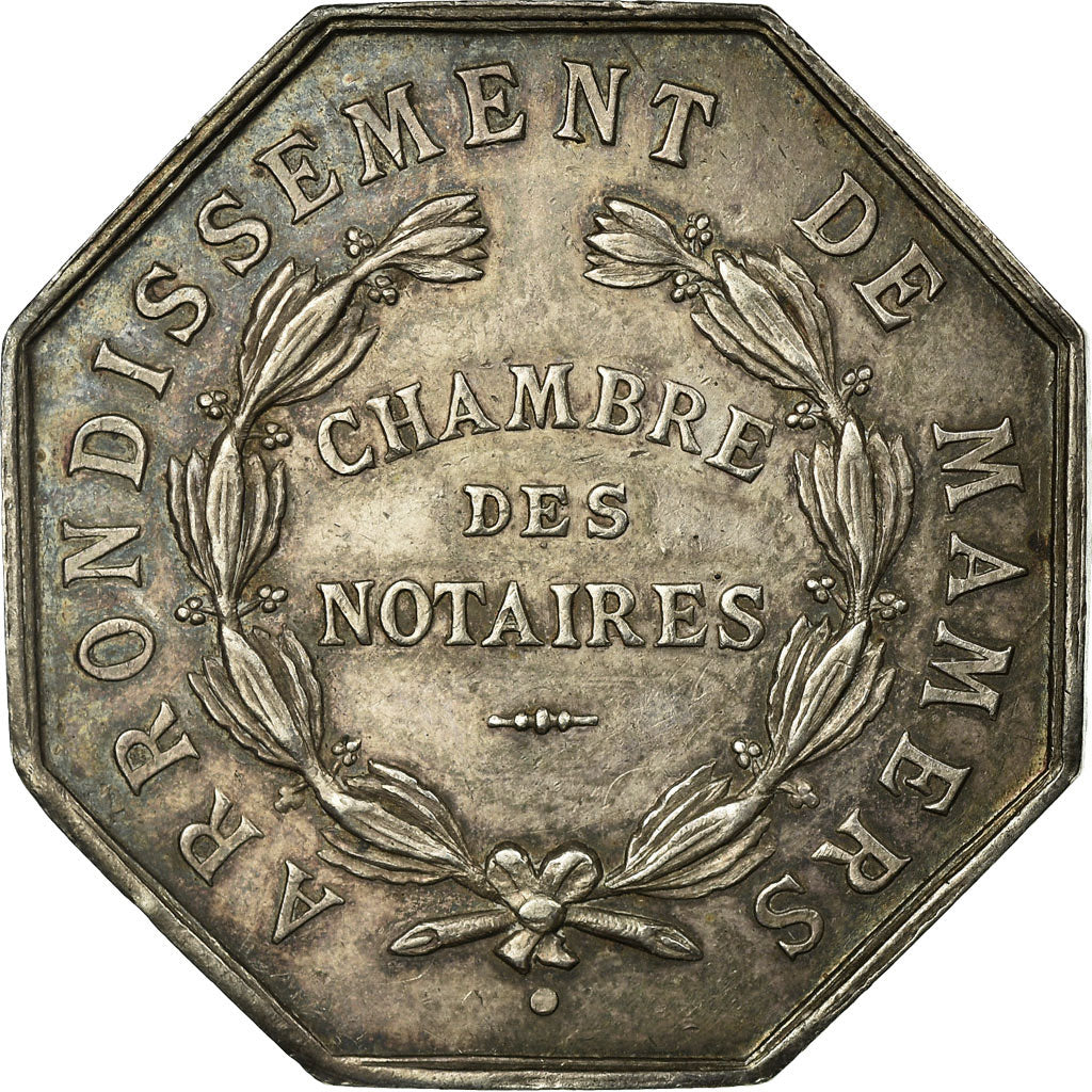 France, Token, Notaires de l'Arrondissement de Mamers, AU(55-58), Silver
