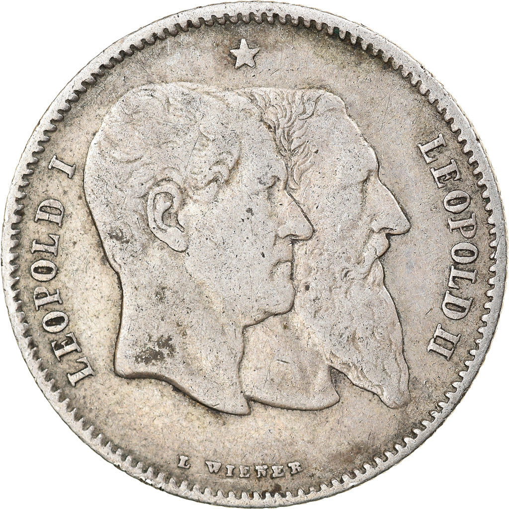 Coin, Belgium, Leopold II, Franc, 1880, VF(30-35), Silver, KM:38