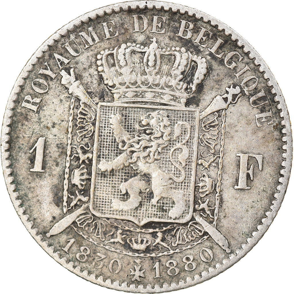 Coin, Belgium, Leopold II, Franc, 1880, VF(30-35), Silver, KM:38