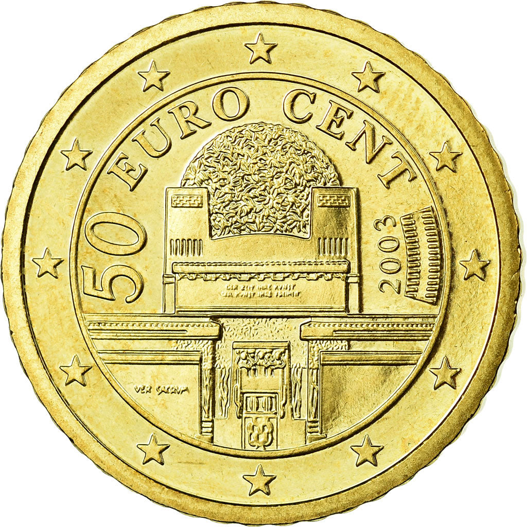 Autriche, 50 Euro Cent, 2003, SPL, Laiton, KM:3087