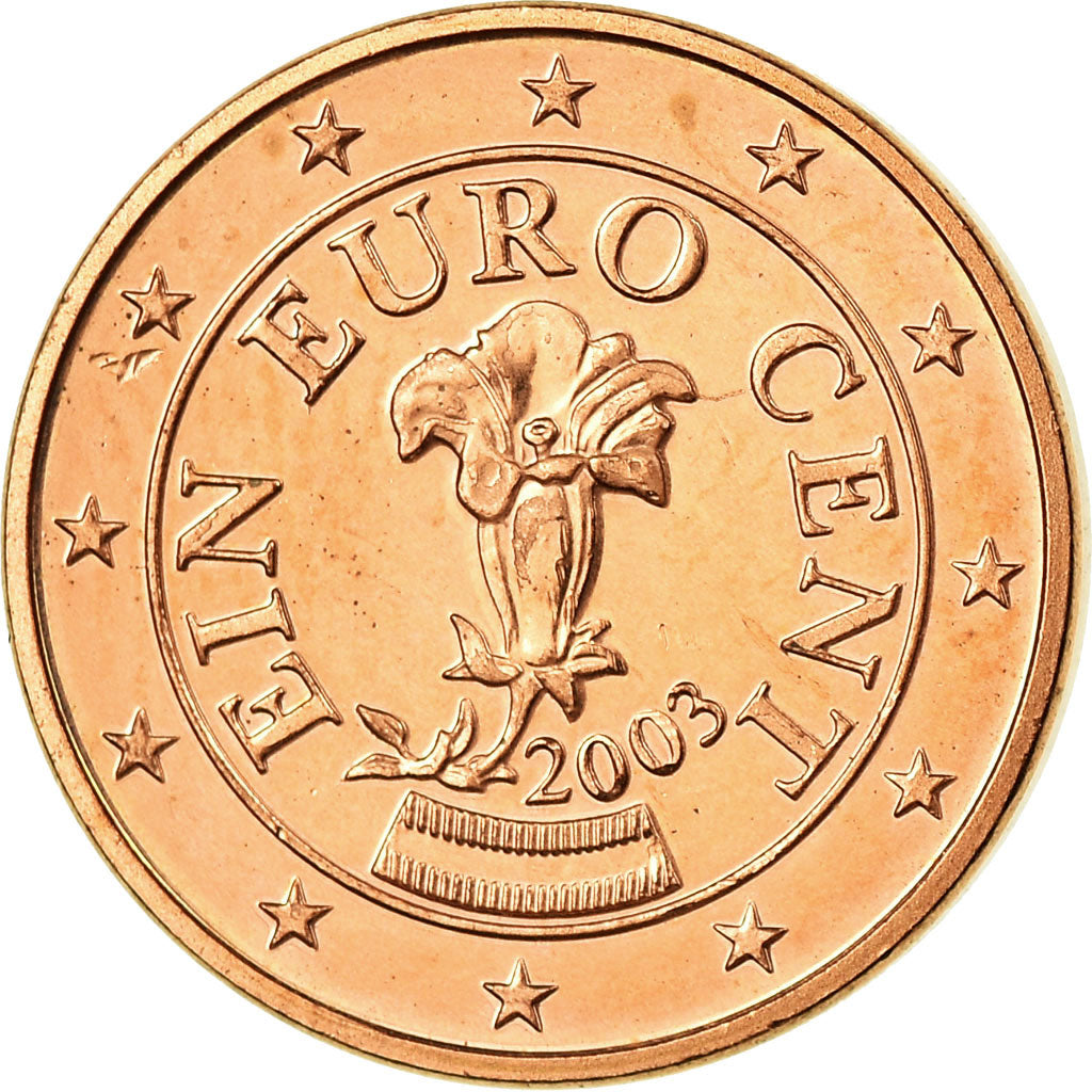 Österreich, Euro Cent, 2003, SS, Copper Plated Steel, KM:3082