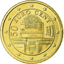 Österreich, 50 Euro Cent, 2004, VZ, Messing, KM:3087