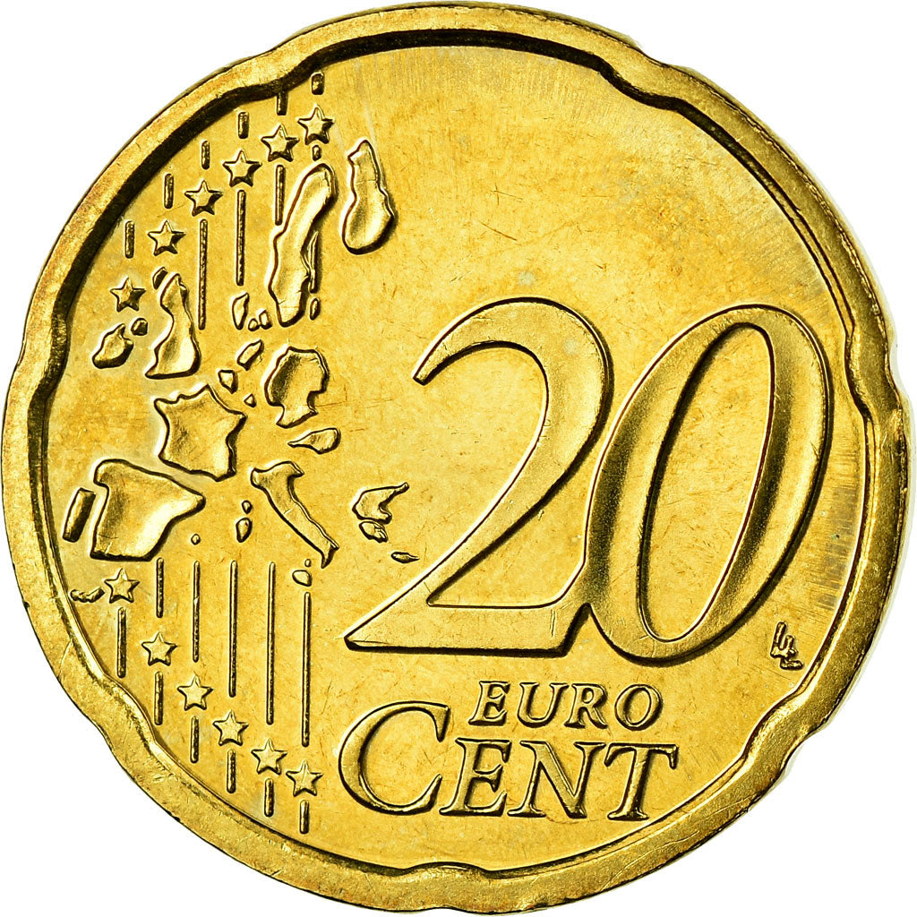 Austria, 20 Euro Cent, 2004, AU(55-58), Brass, KM:3086