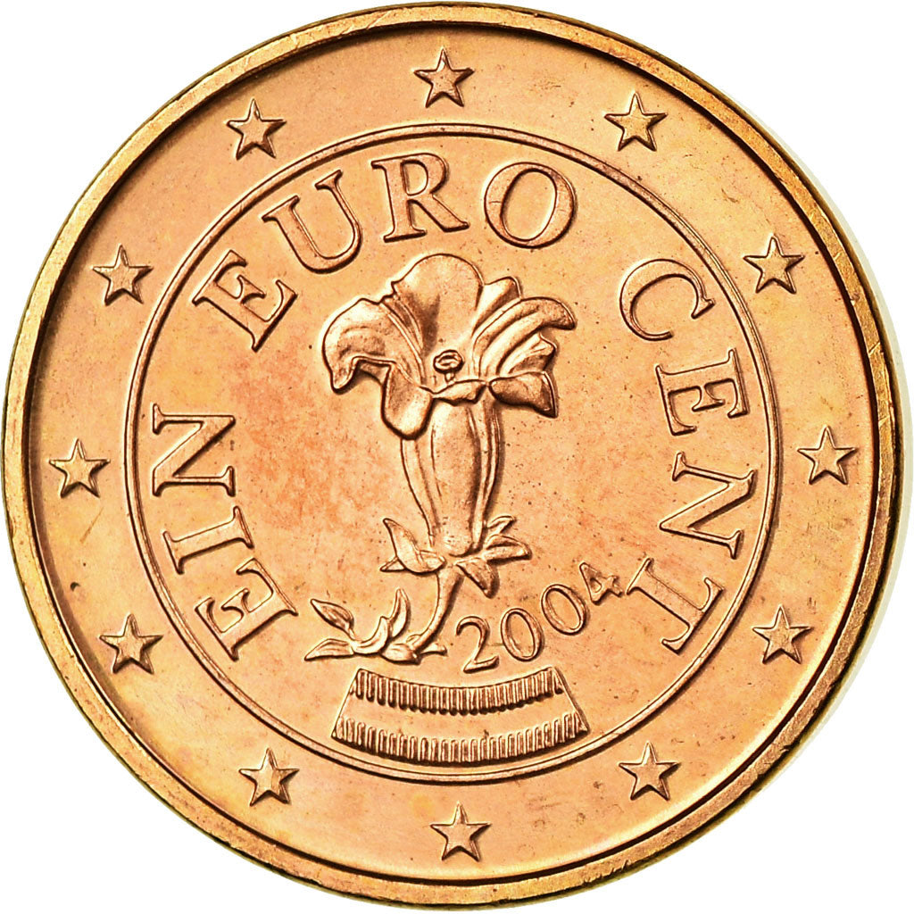 Oostenrijk, Euro Cent, 2004, PR, Copper Plated Steel, KM:3082