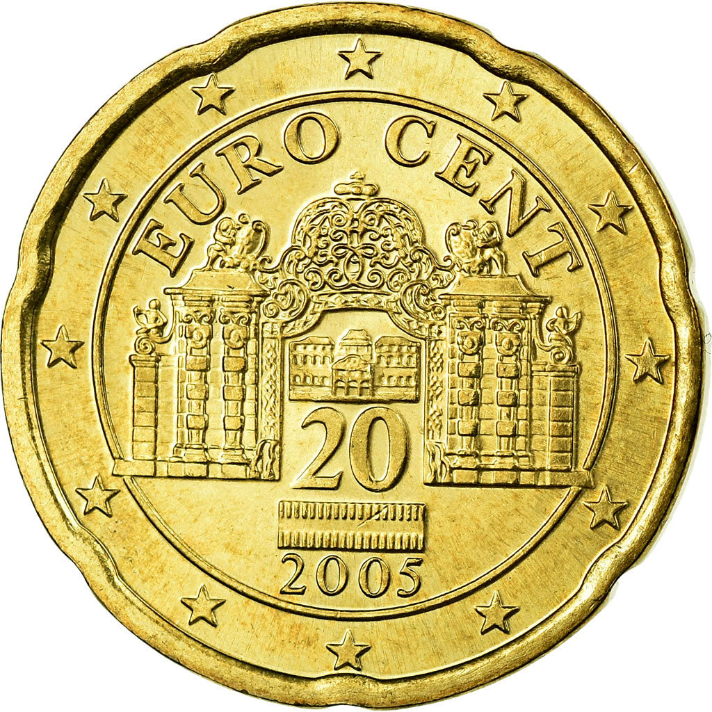 Oostenrijk, 20 Euro Cent, 2005, PR, Tin, KM:3086