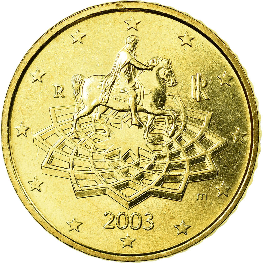 Italien, 50 Euro Cent, 2003, VZ, Messing, KM:215