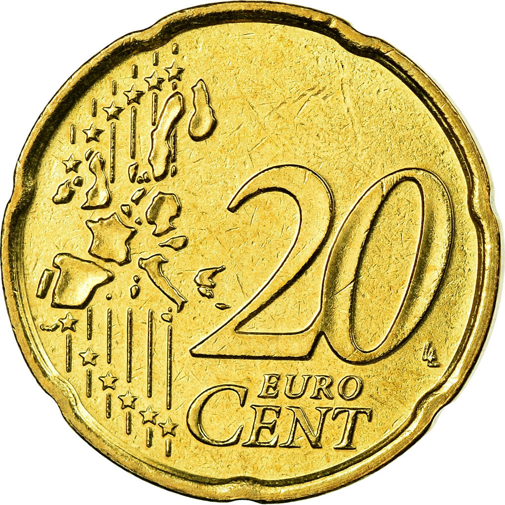 Italien, 20 Euro Cent, 2003, SS+, Messing, KM:214