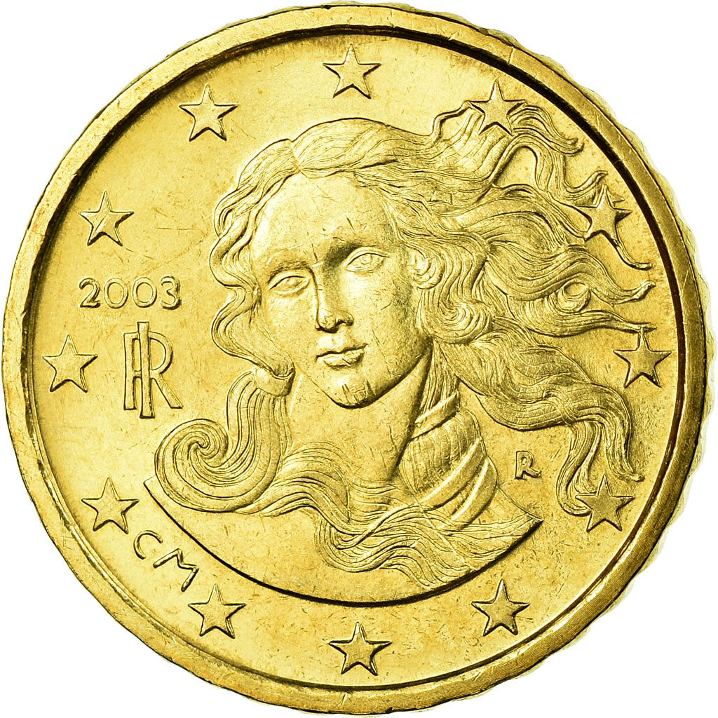 Italia, 10 Euro Cent, 2003, SPL, Ottone, KM:213