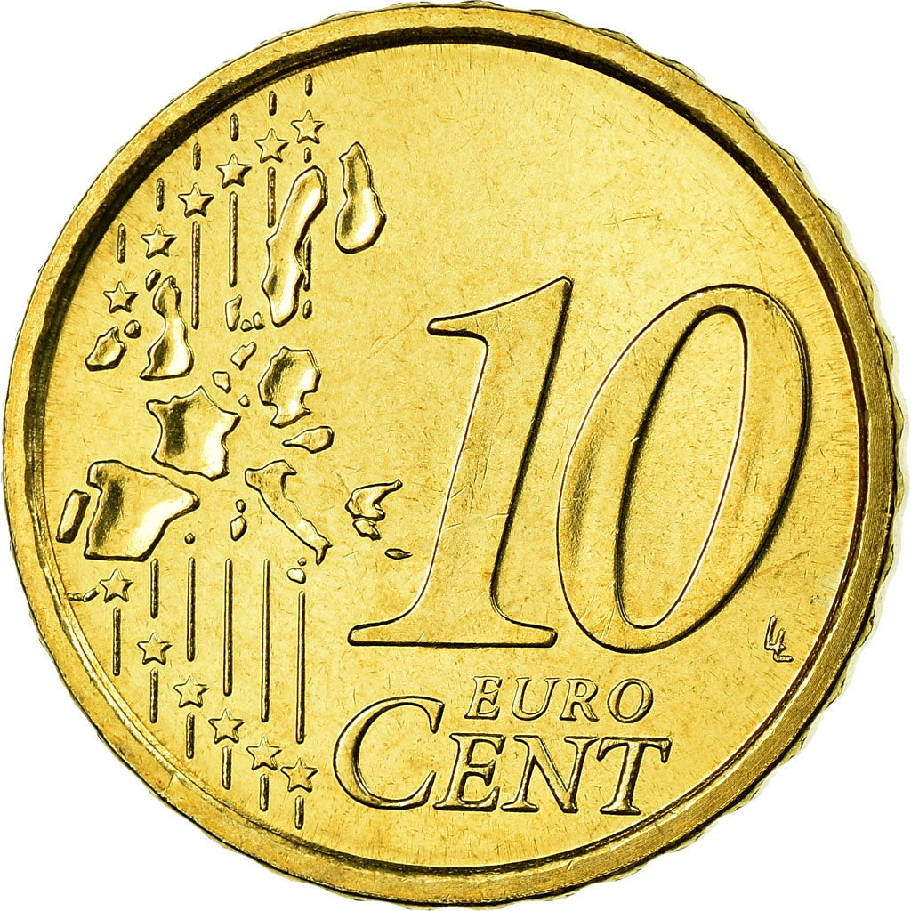 Italia, 10 Euro Cent, 2003, SPL, Ottone, KM:213