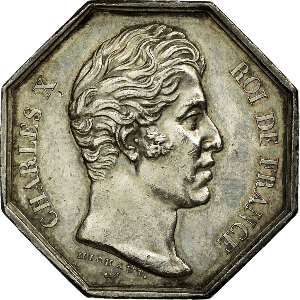 France, Token, Notary, MS(60-62), Silver, Lerouge:317