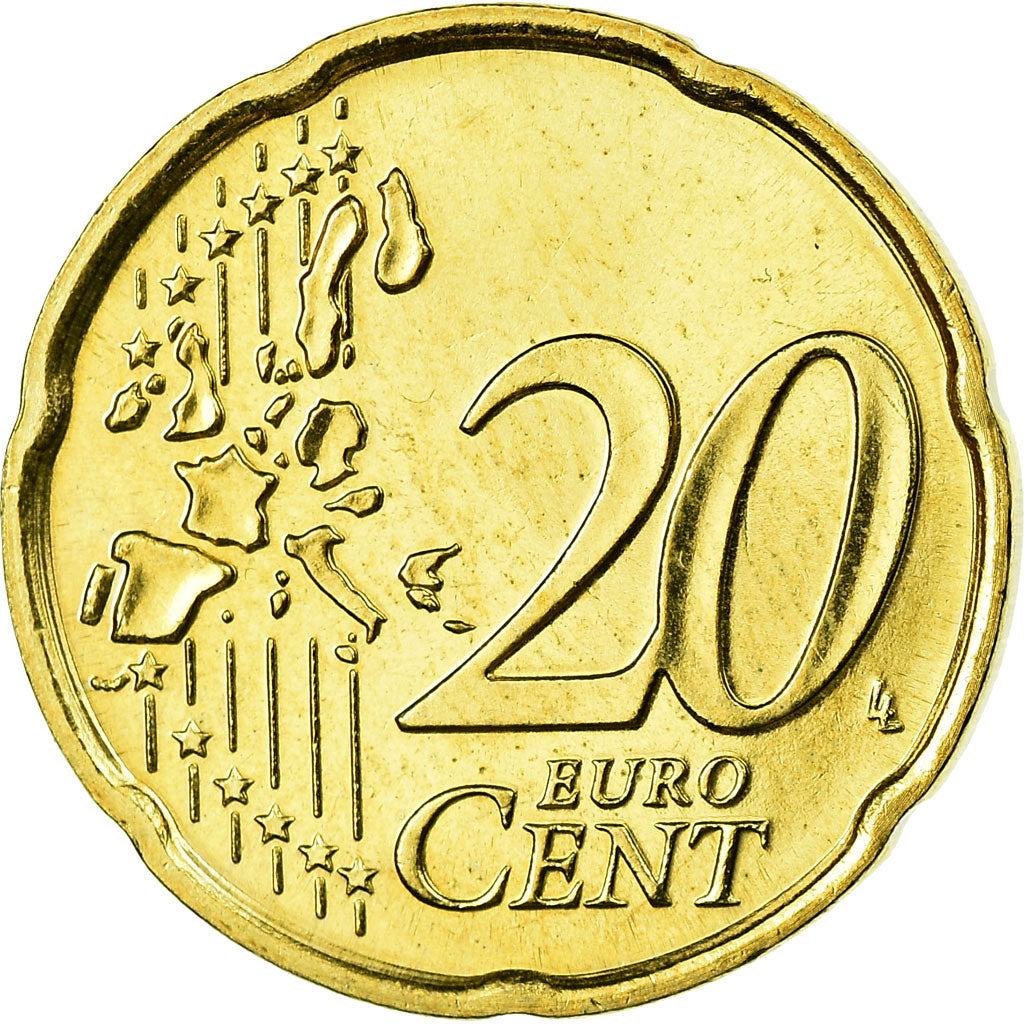 Italia, 20 Euro Cent, 2006, SPL-, Ottone, KM:214