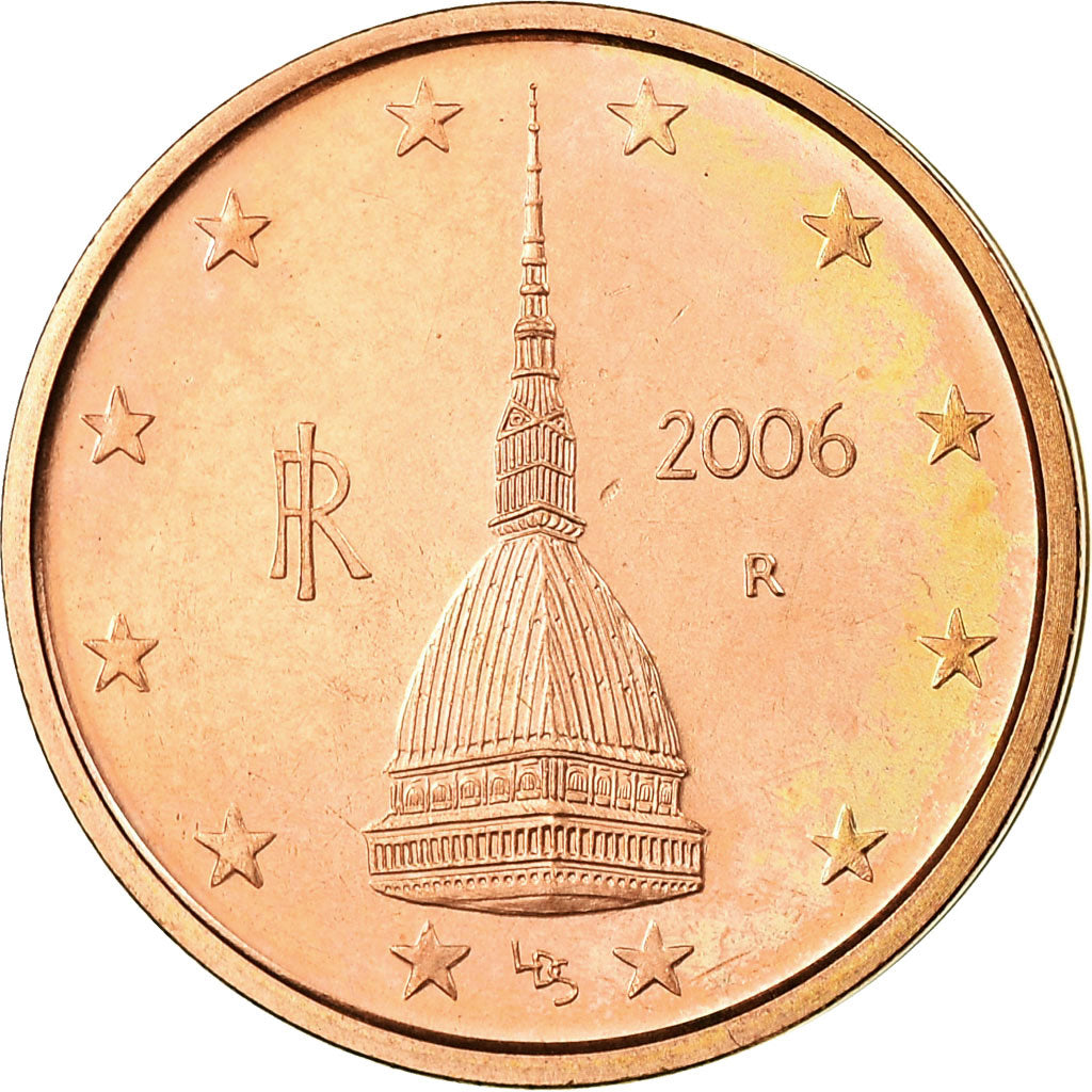 Italy, 2 Euro Cent, 2006, AU(55-58), Copper Plated Steel, KM:211