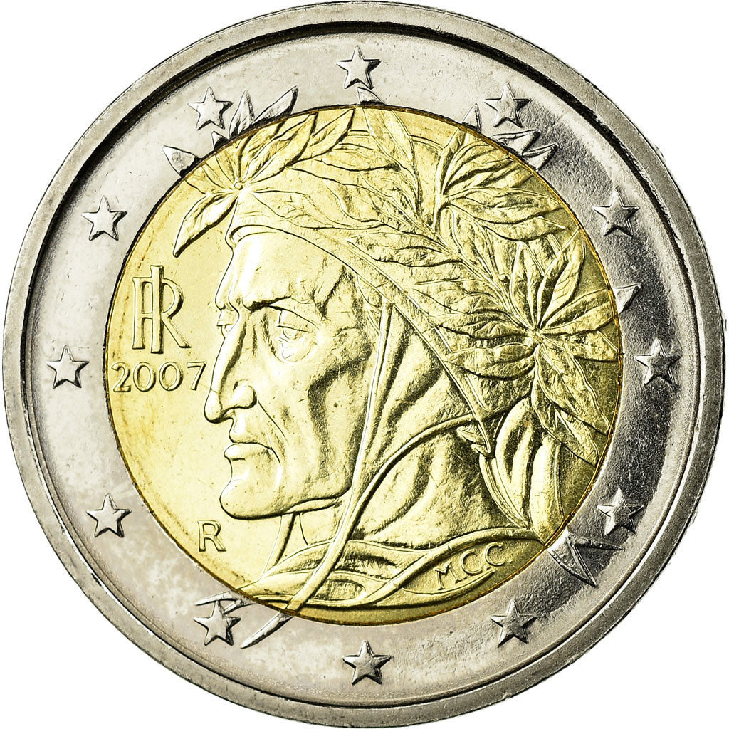 Italy, 2 Euro, 2007, MS(63), Bi-Metallic, KM:217