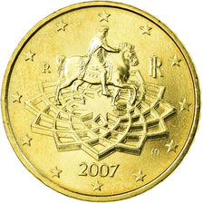 Italy, 50 Euro Cent, 2007, MS(63), Brass, KM:215
