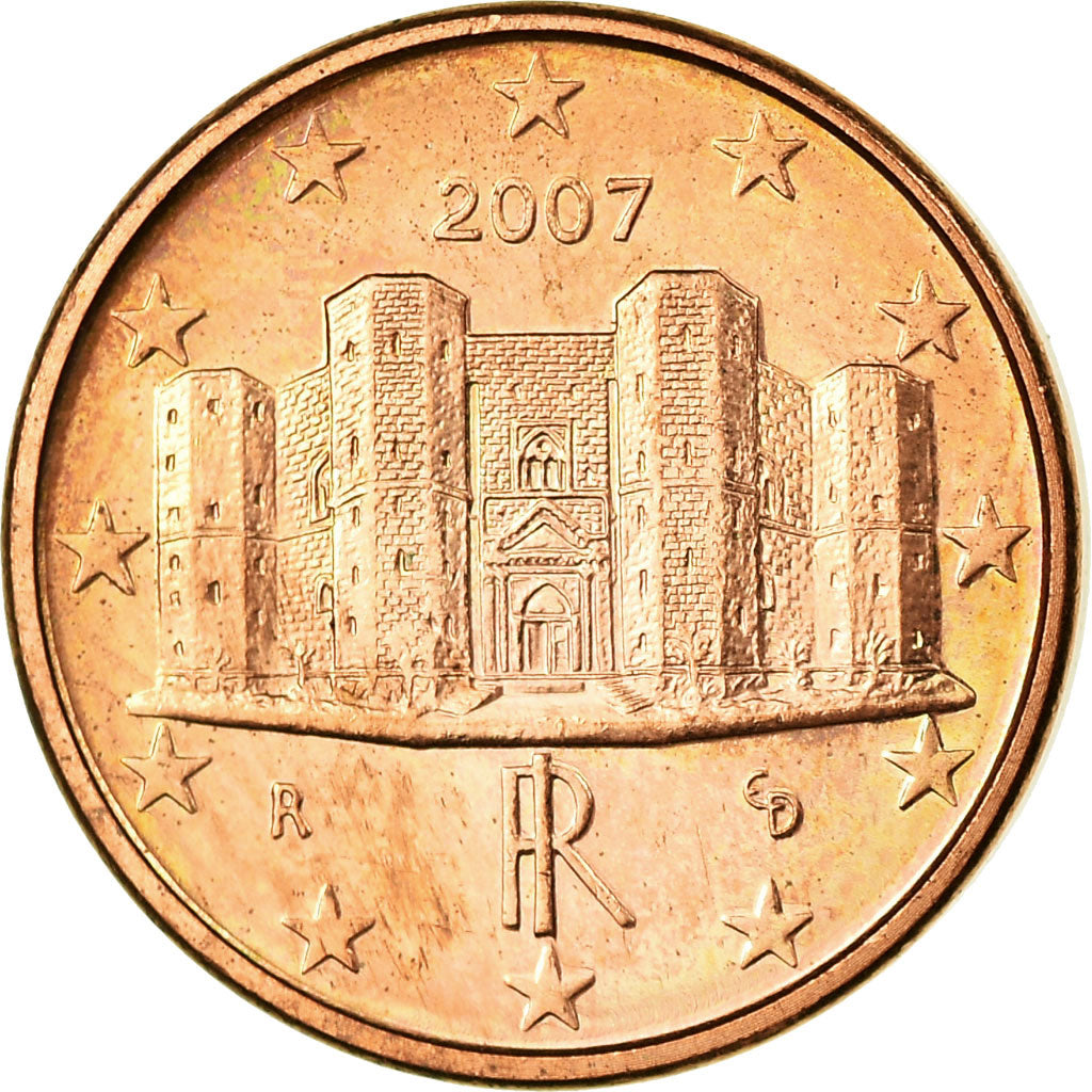 Italy, Euro Cent, 2007, AU(55-58), Copper Plated Steel, KM:210