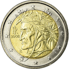 Italy, 2 Euro, 2008, AU(55-58), Bi-Metallic, KM:251