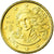 Itália, 10 Euro Cent, 2008, MS(63), Latão, KM:247