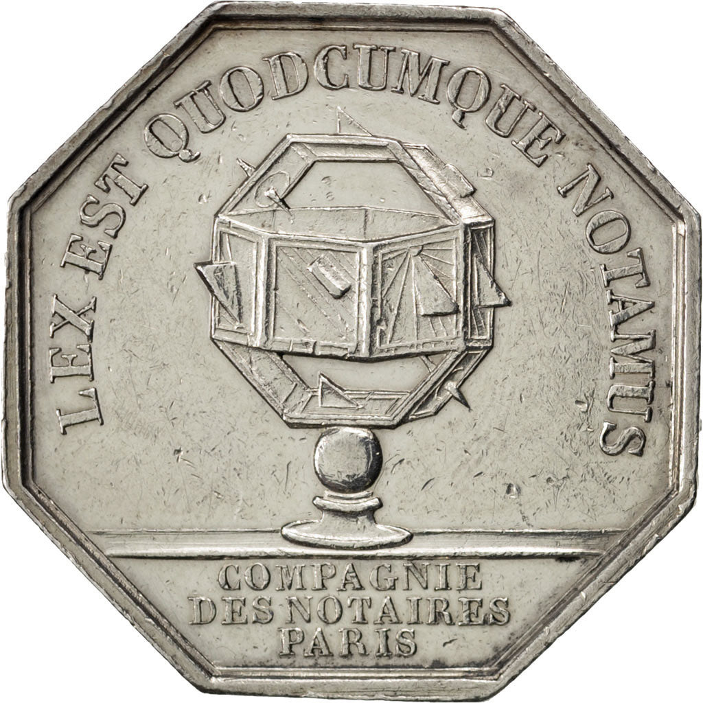 France, Notary, Token, MS(60-62), Silver, Lerouge #320, 20.00