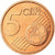 Itália, 5 Euro Cent, 2008, MS(63), Aço Cromado a Cobre, KM:212