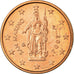 San Marino, 2 Euro Cent, 2004, AU(55-58), Copper Plated Steel, KM:441