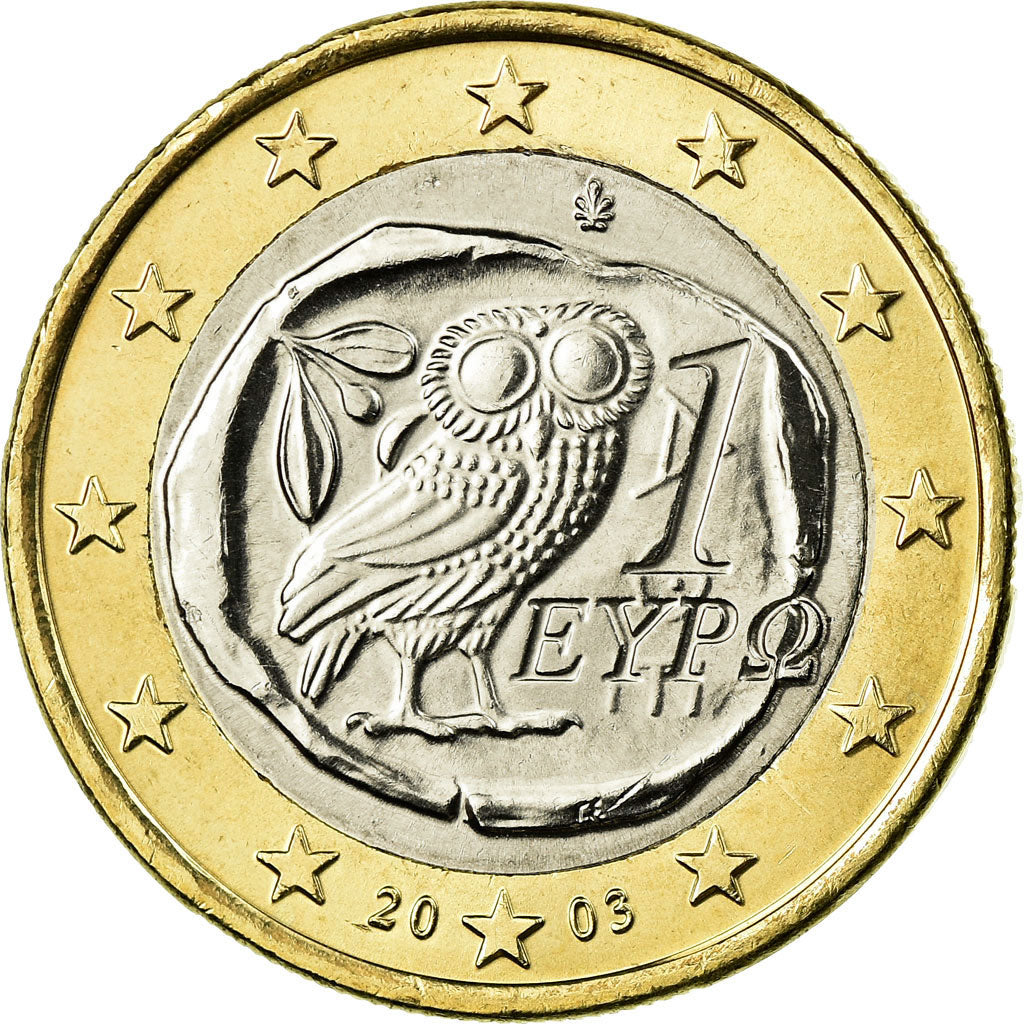 Greece, Euro, 2003, AU(55-58), Bi-Metallic, KM:187
