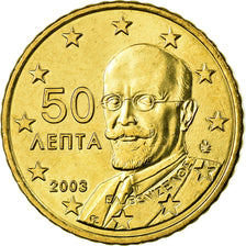 Greece, 50 Euro Cent, 2003, AU(55-58), Brass, KM:186