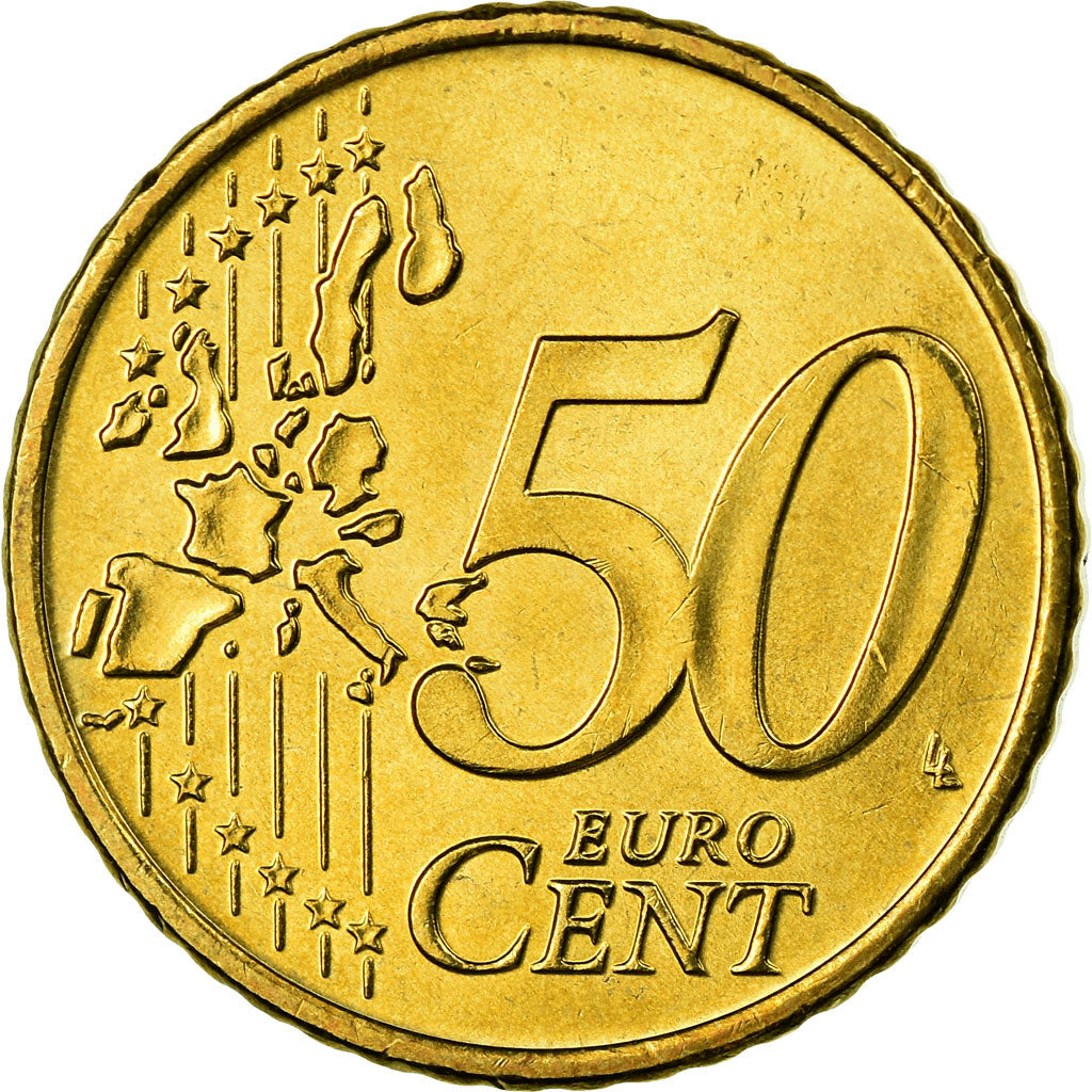 Greece, 50 Euro Cent, 2003, AU(55-58), Brass, KM:186
