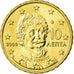 Grecja, 10 Euro Cent, 2003, Athens, AU(55-58), Mosiądz, KM:184