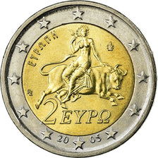 Greece, 2 Euro, 2005, EF(40-45), Bi-Metallic, KM:188
