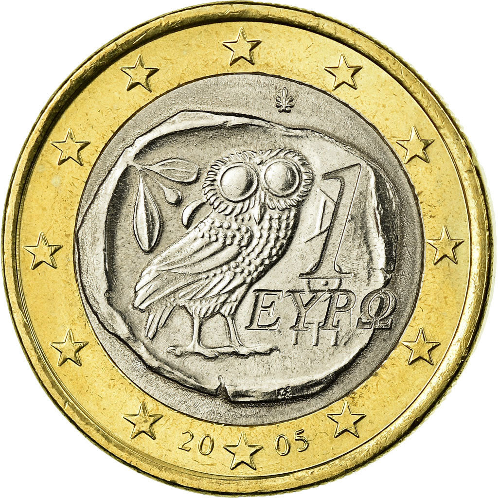 Greece, Euro, 2005, EF(40-45), Bi-Metallic, KM:187