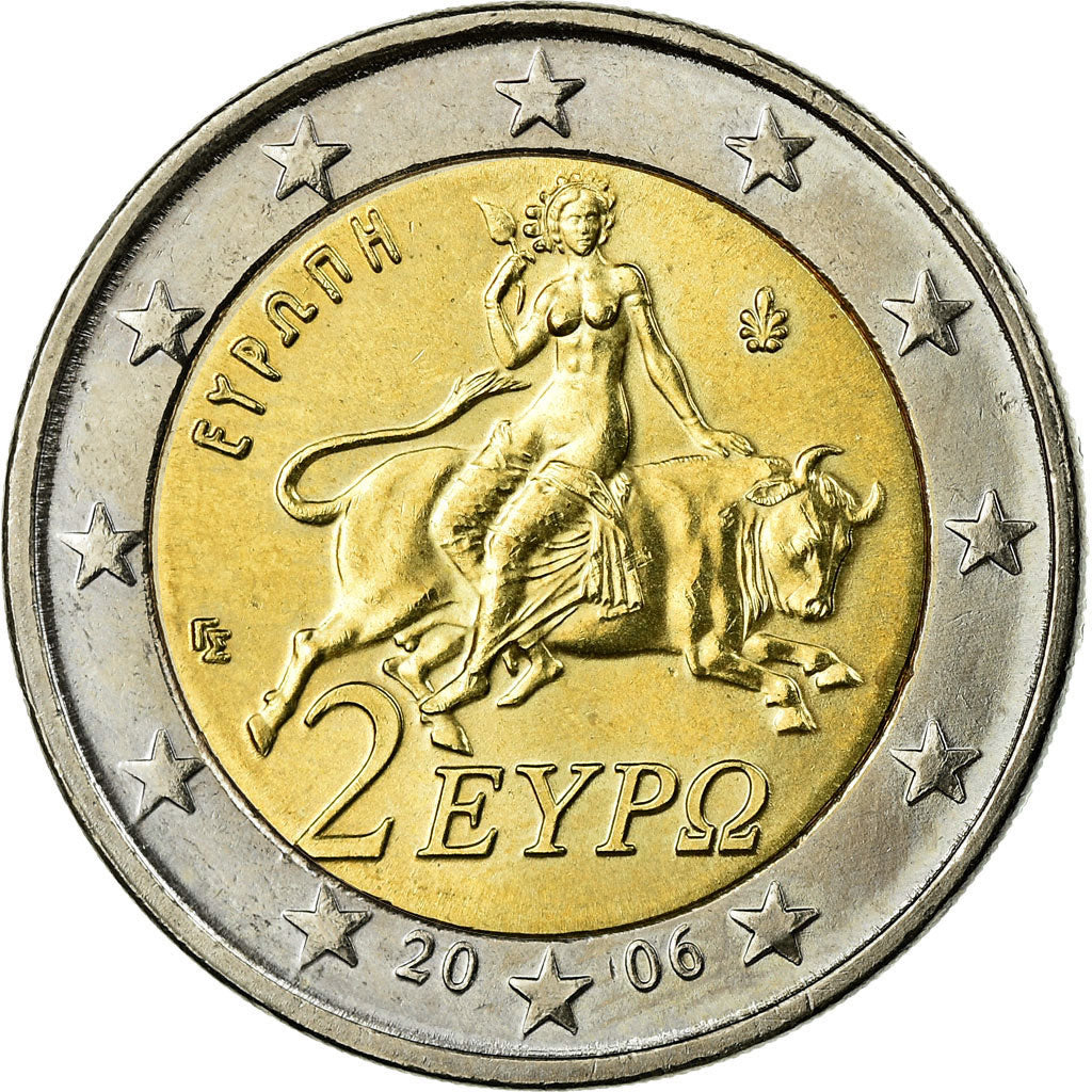 Greece, 2 Euro, 2006, EF(40-45), Bi-Metallic, KM:188