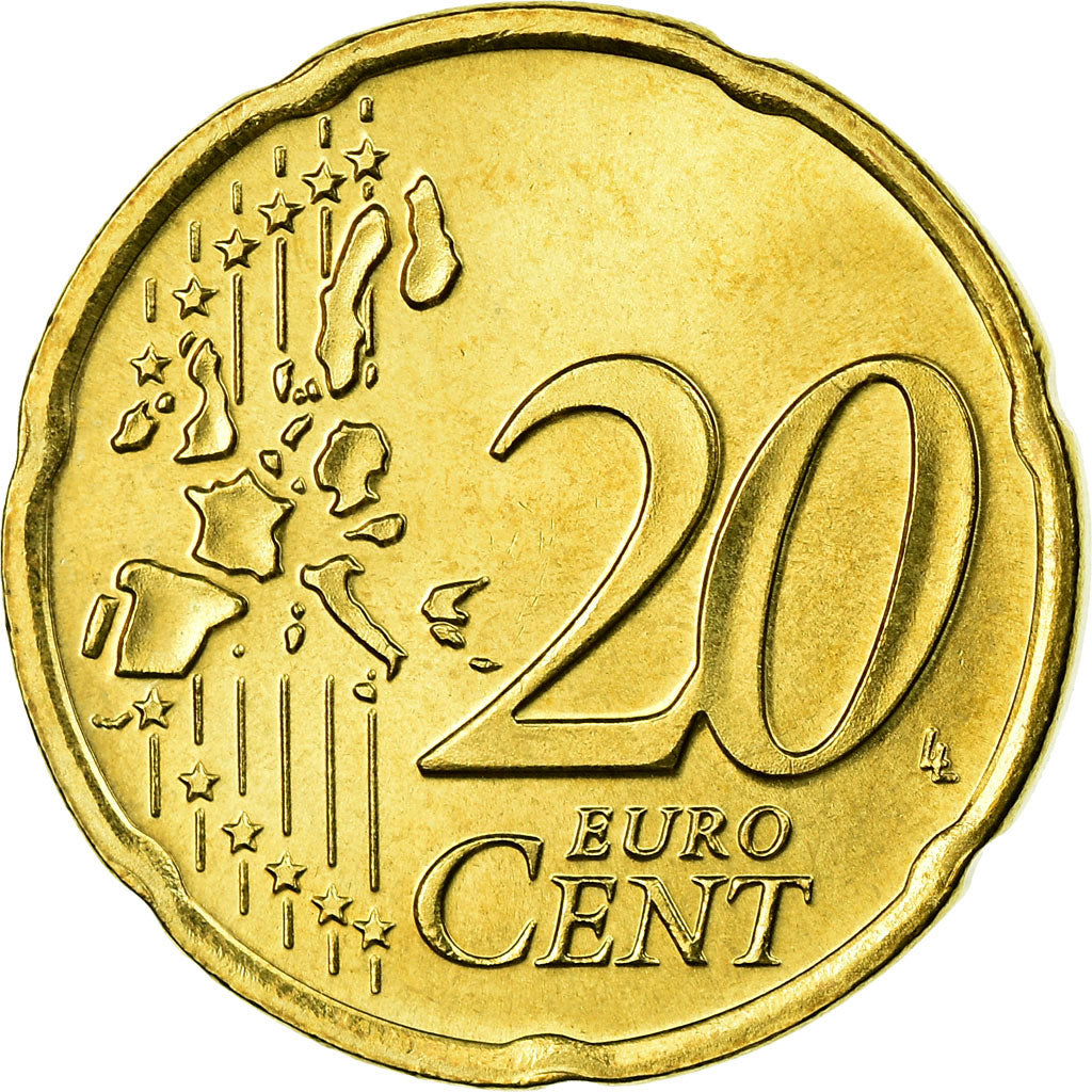 Grecia, 20 Euro Cent, 2006, SC, Latón, KM:185