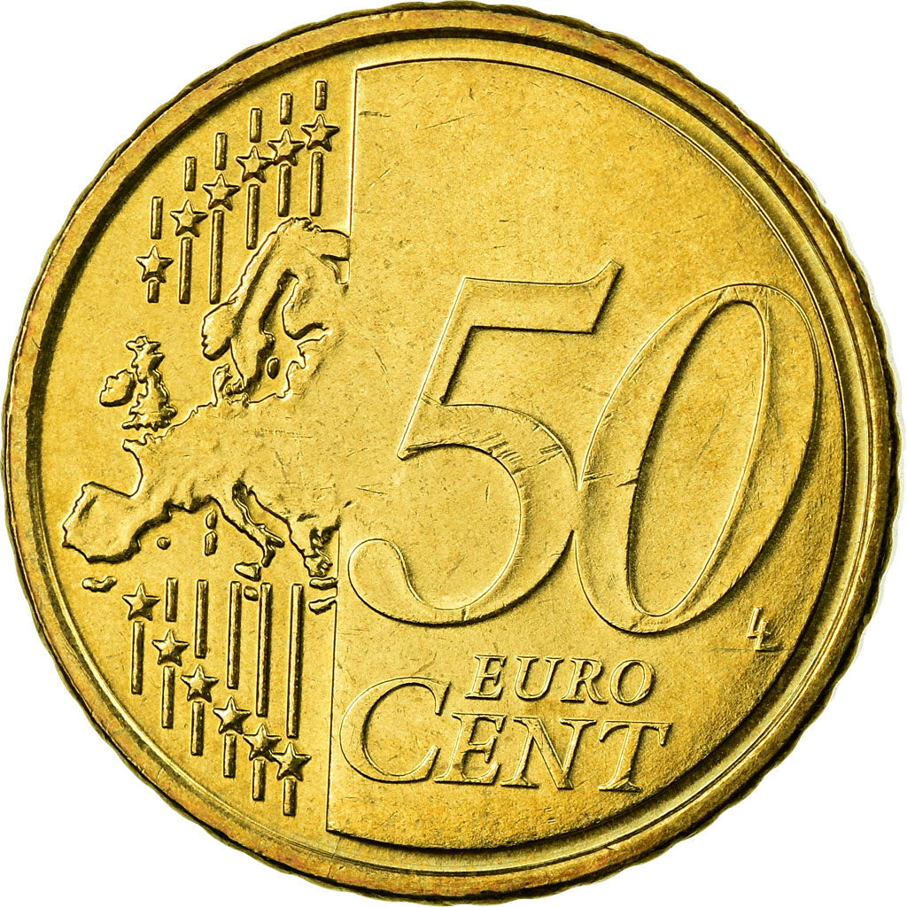 Greece, 50 Euro Cent, 2007, AU(55-58), Brass, KM:213