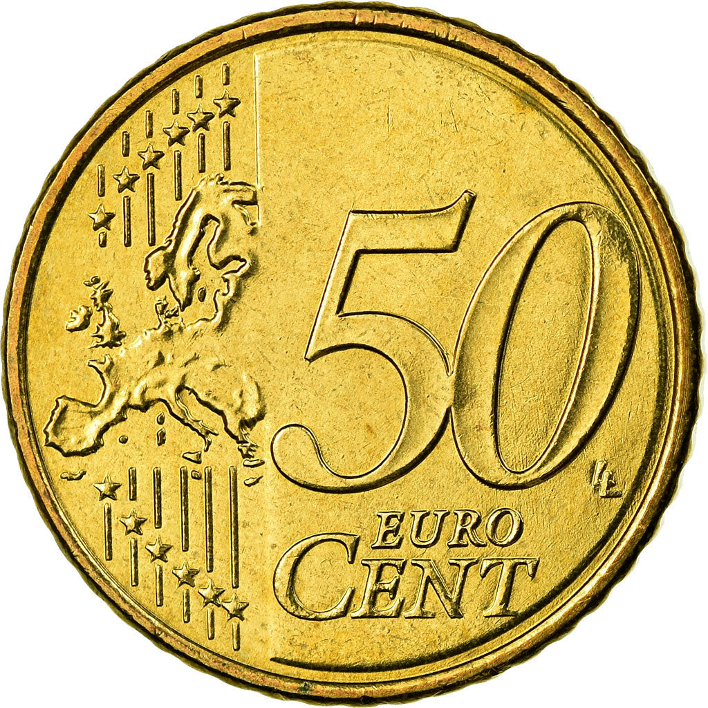 Grecia, 50 Euro Cent, 2008, SC, Latón, KM:213
