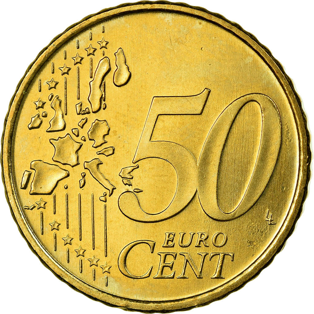 Portogallo, 50 Euro Cent, 2003, SPL, Ottone, KM:745
