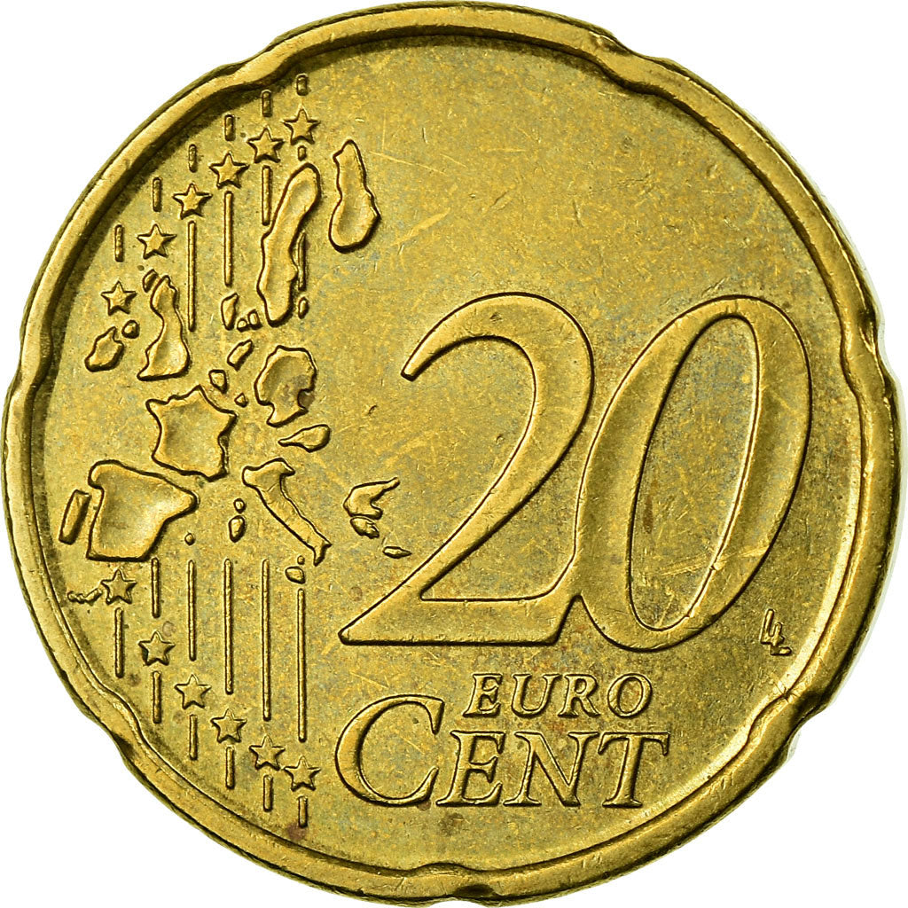 Portugal, 20 Euro Cent, 2003, ZF, Tin, KM:744