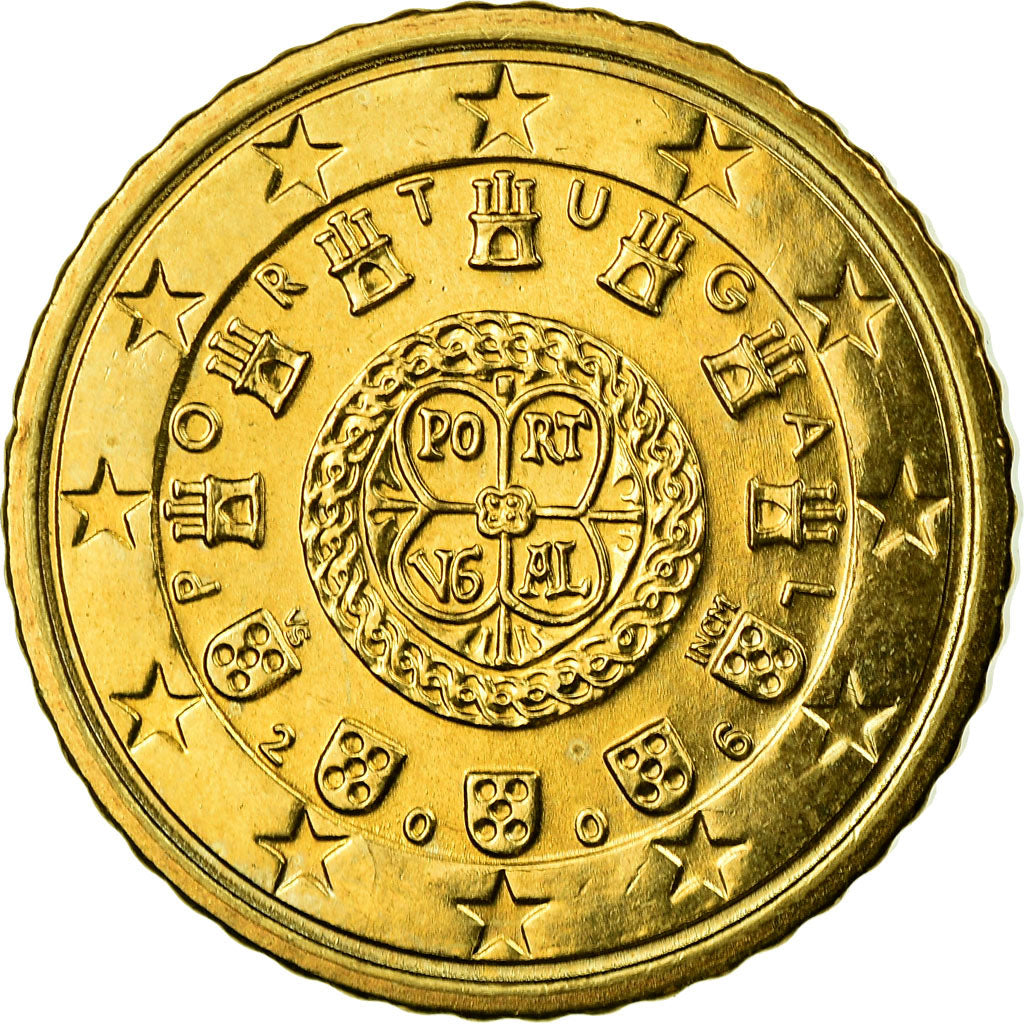 Portugal, 50 Euro Cent, 2006, UNC-, Tin, KM:745