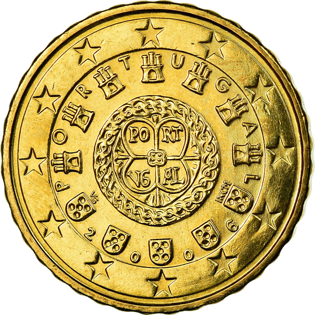 Portugal, 10 Euro Cent, 2006, PR, Tin, KM:743