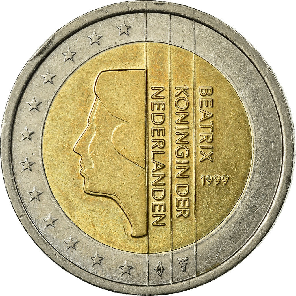 Netherlands, 2 Euro, 1999, EF(40-45), Bi-Metallic, KM:241