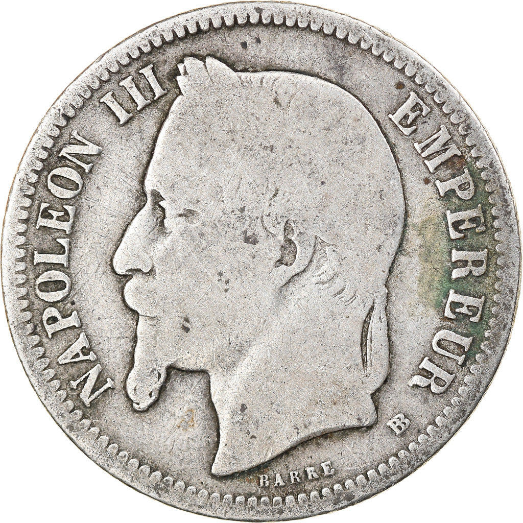 Coin, France, Napoleon III, Napoléon III, Franc, 1870, Strasbourg, F(12-15)