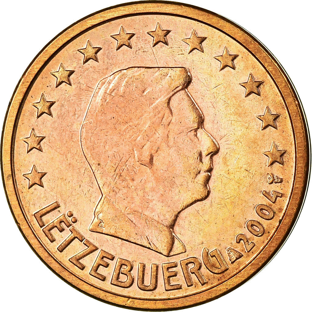 Luxemburg, 2 Euro Cent, 2004, ZF, Copper Plated Steel, KM:76