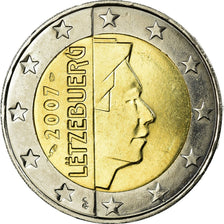 Luxemburgo, 2 Euro, 2007, EF(40-45), Bimetálico, KM:93