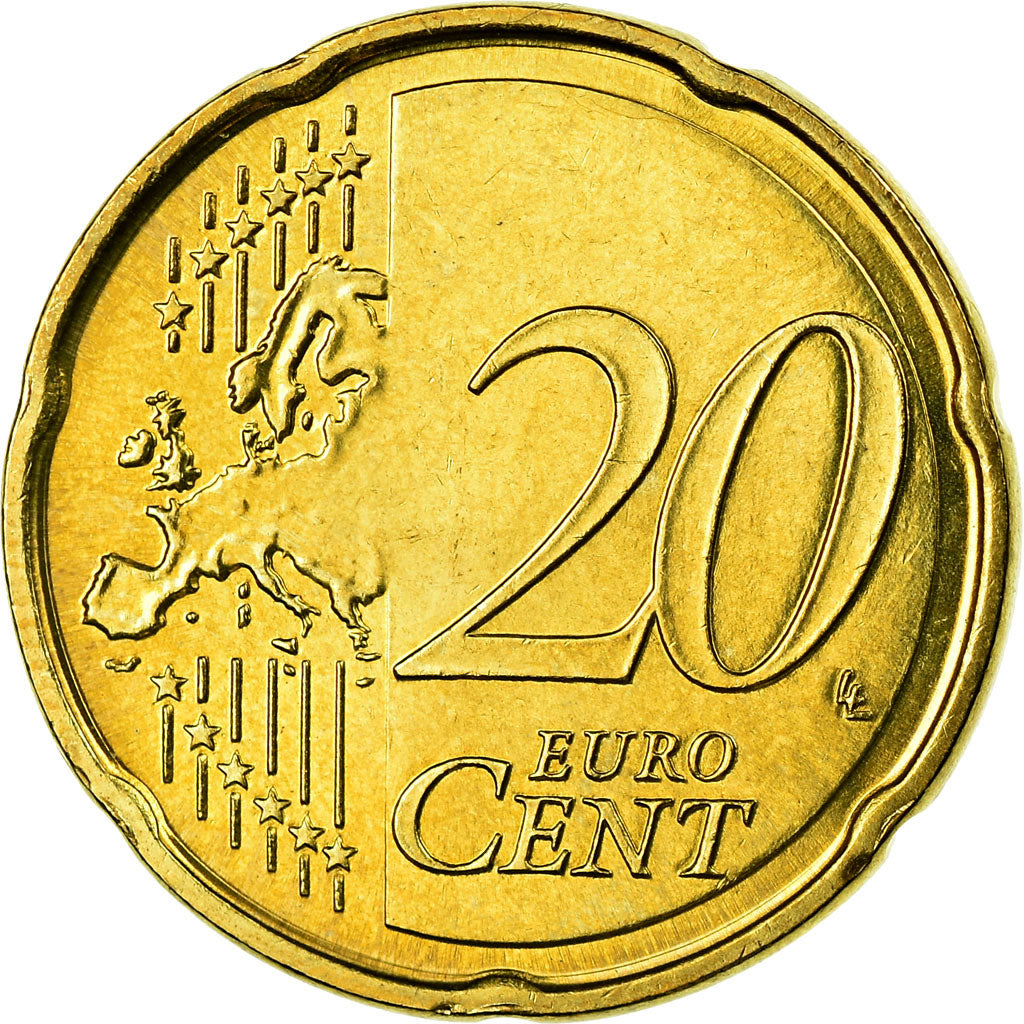 Lussemburgo, 20 Euro Cent, 2008, SPL-, Ottone, KM:90