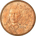 France, Euro Cent, 2004, EF(40-45), Copper Plated Steel, Gadoury:1., KM:1282