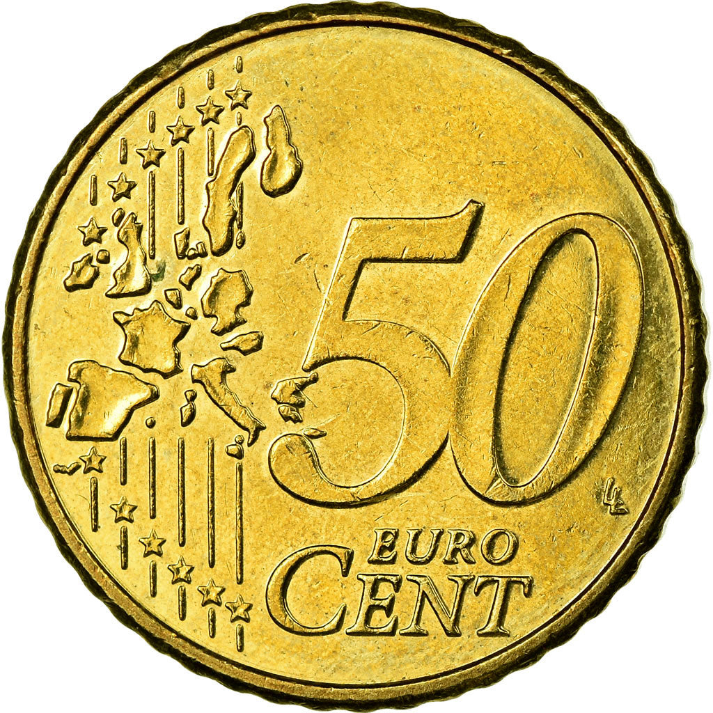 Belgium, 50 Euro Cent, 2004, EF(40-45), Brass, KM:229