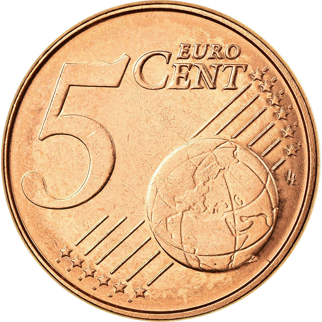 België, 5 Euro Cent, 2004, ZF, Copper Plated Steel, KM:226