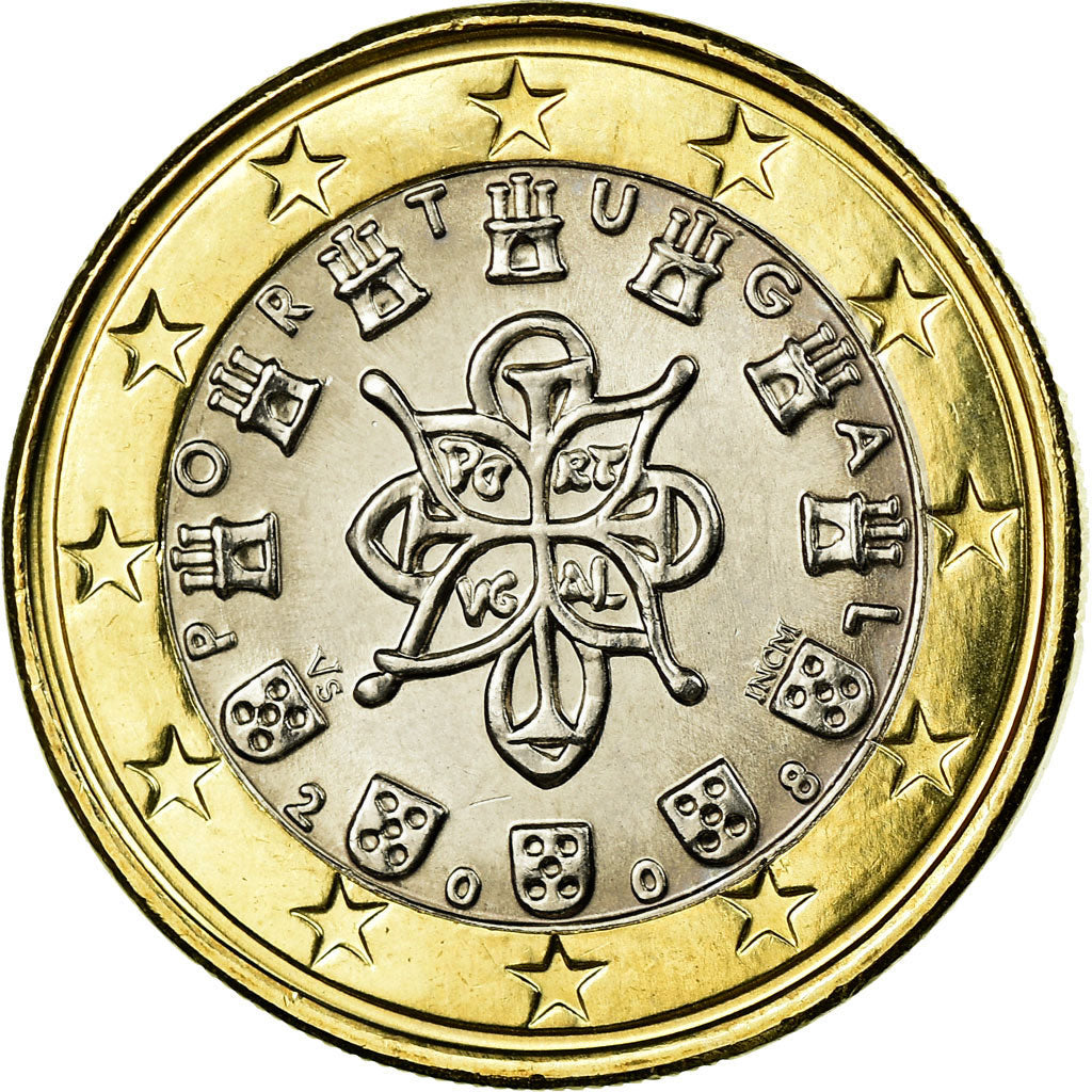 Portugal, Euro, 2008, MS(63), Bi-Metallic, KM:766
